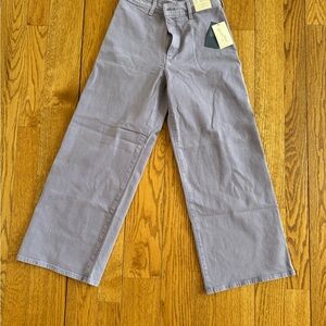 Lavender wide leg jeans. Cropped (perfect for petites!)